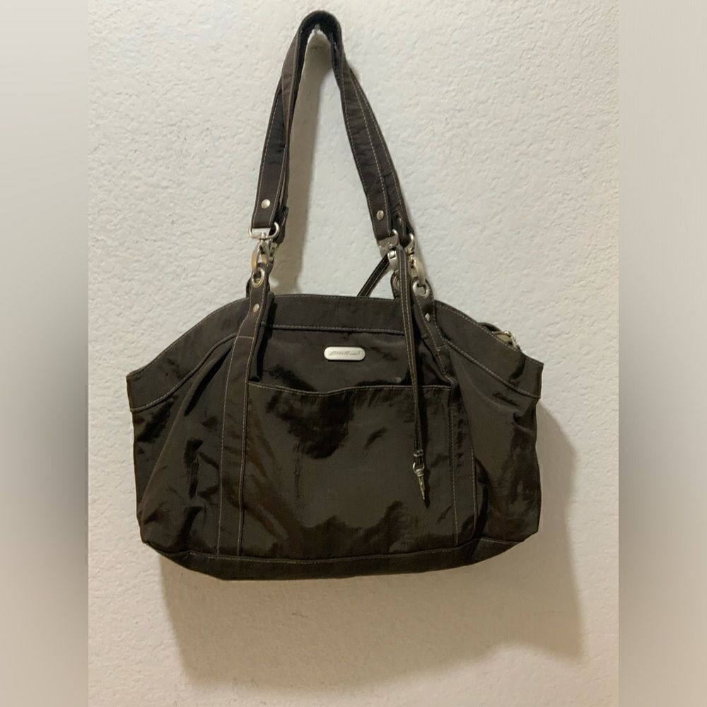 EDDIE Bauer bag brown color nylon double handles multiple pockets